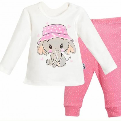 compleu elefant roz 6-9 luni bumbac...